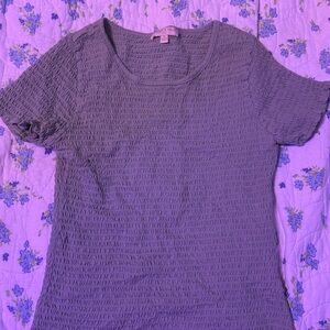 Purple Textured Women's Top